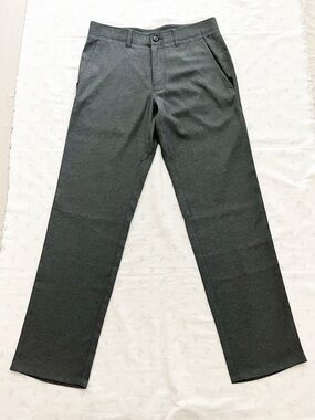 Haggar H26 Move Grey Active Stretch Pants | Straight Leg Moisture‑Wicking 32x32